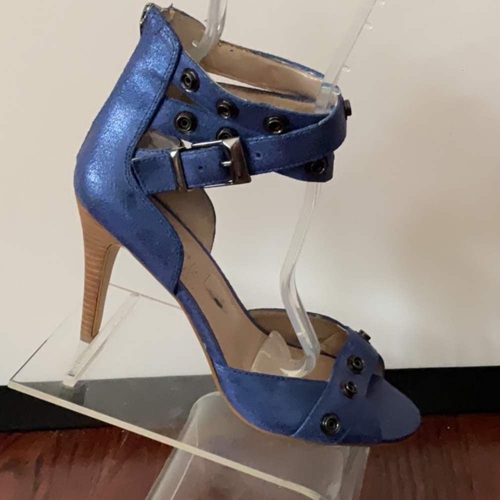 RACHEL Rachel Roy Blue Strapy Heel Sandals